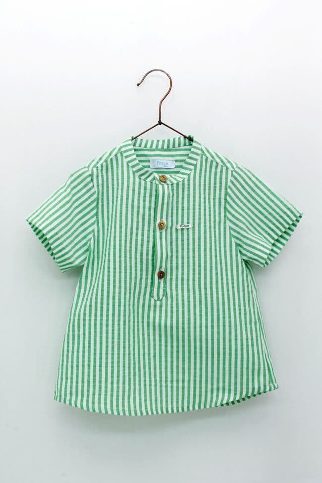Camisa rayas verde - Imagen 1