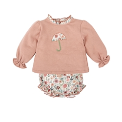 Conjunto en algodón rosa - Imagen 1