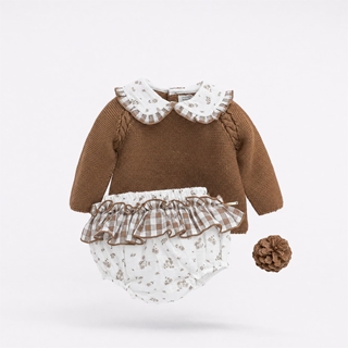 Conjunto niña chocolate - Imagen 1