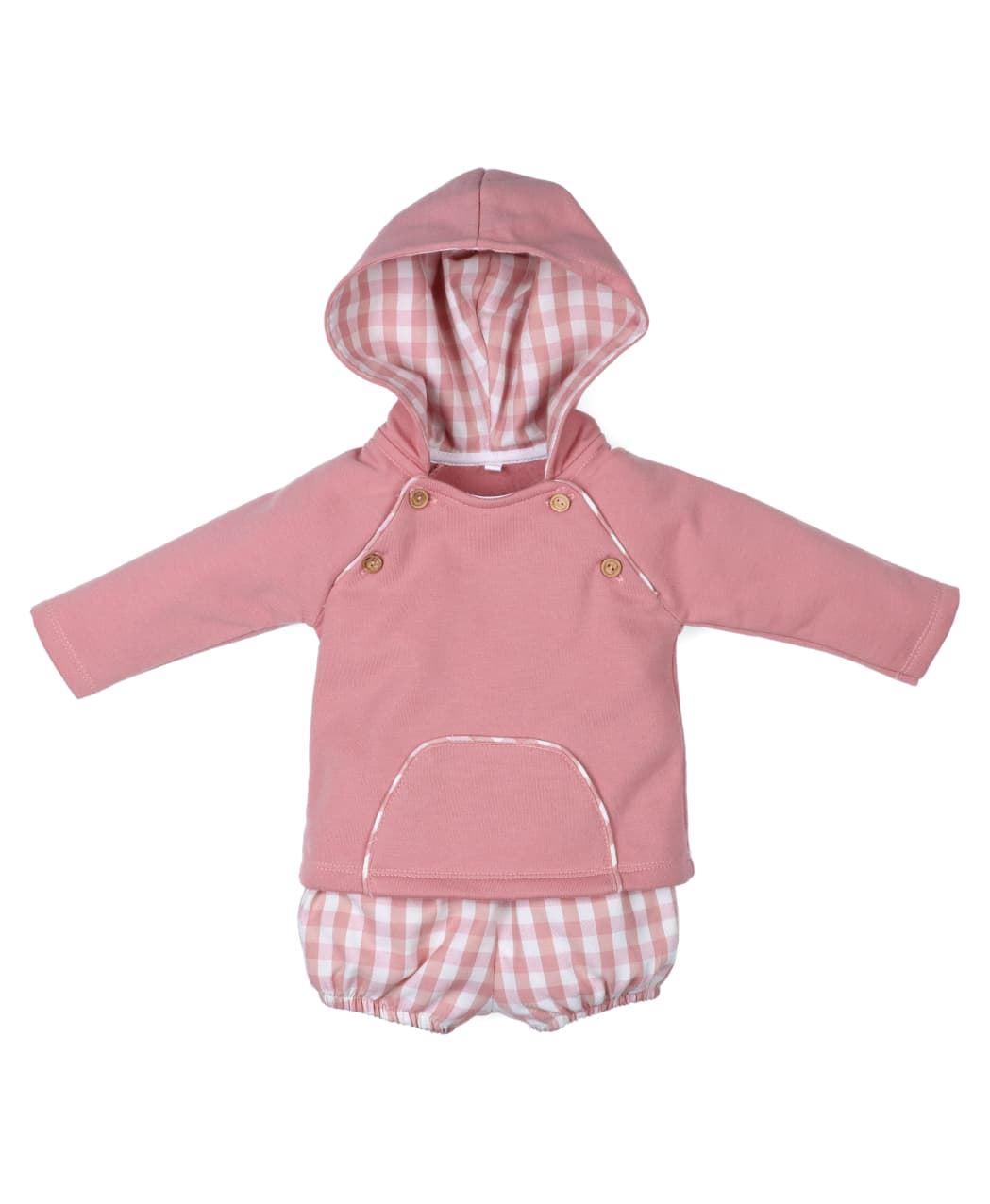 Conjunto rosa capucha - Imagen 1