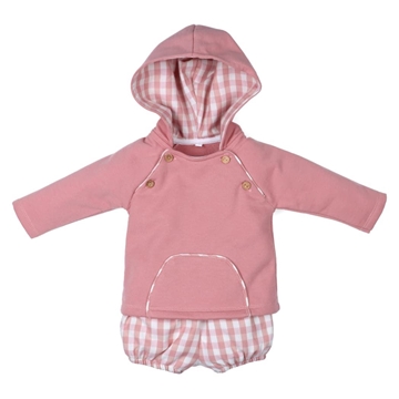 Conjunto rosa capucha - Imagen 1