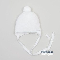 Gorro orejero marfil bebe - Imagen 1