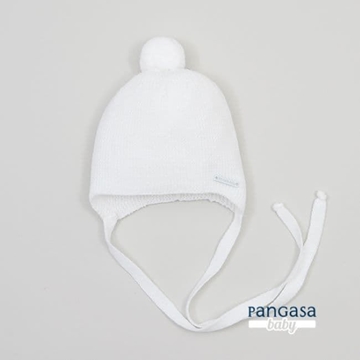 Gorro orejero marfil bebe - Imagen 1