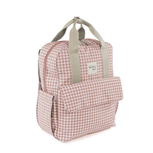 Mochila carro I love vichy rosa - Imagen 1