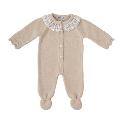 Pelele enterizo punto con capota - Imagen 1