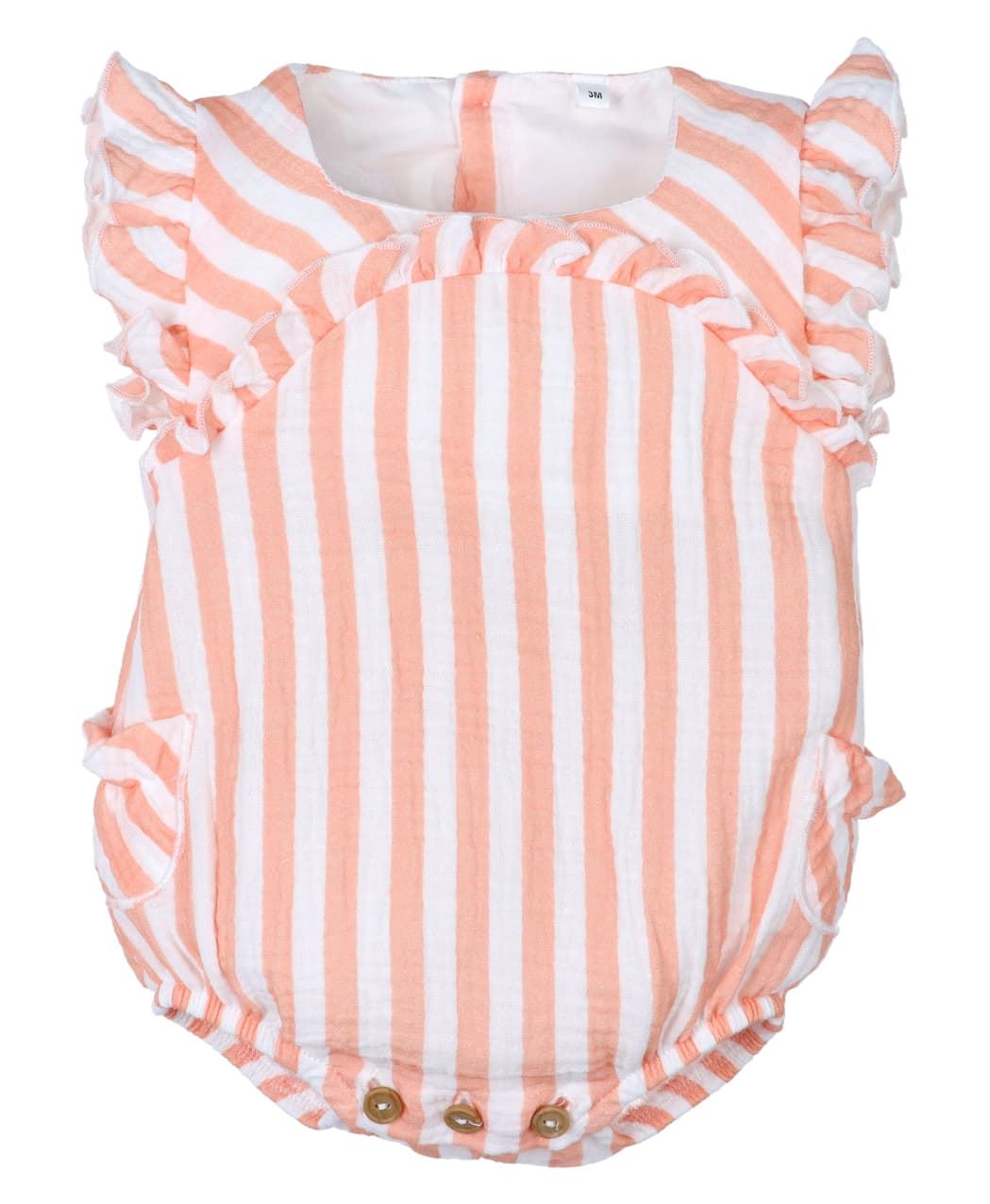 Pelele rayas naranja - Imagen 1