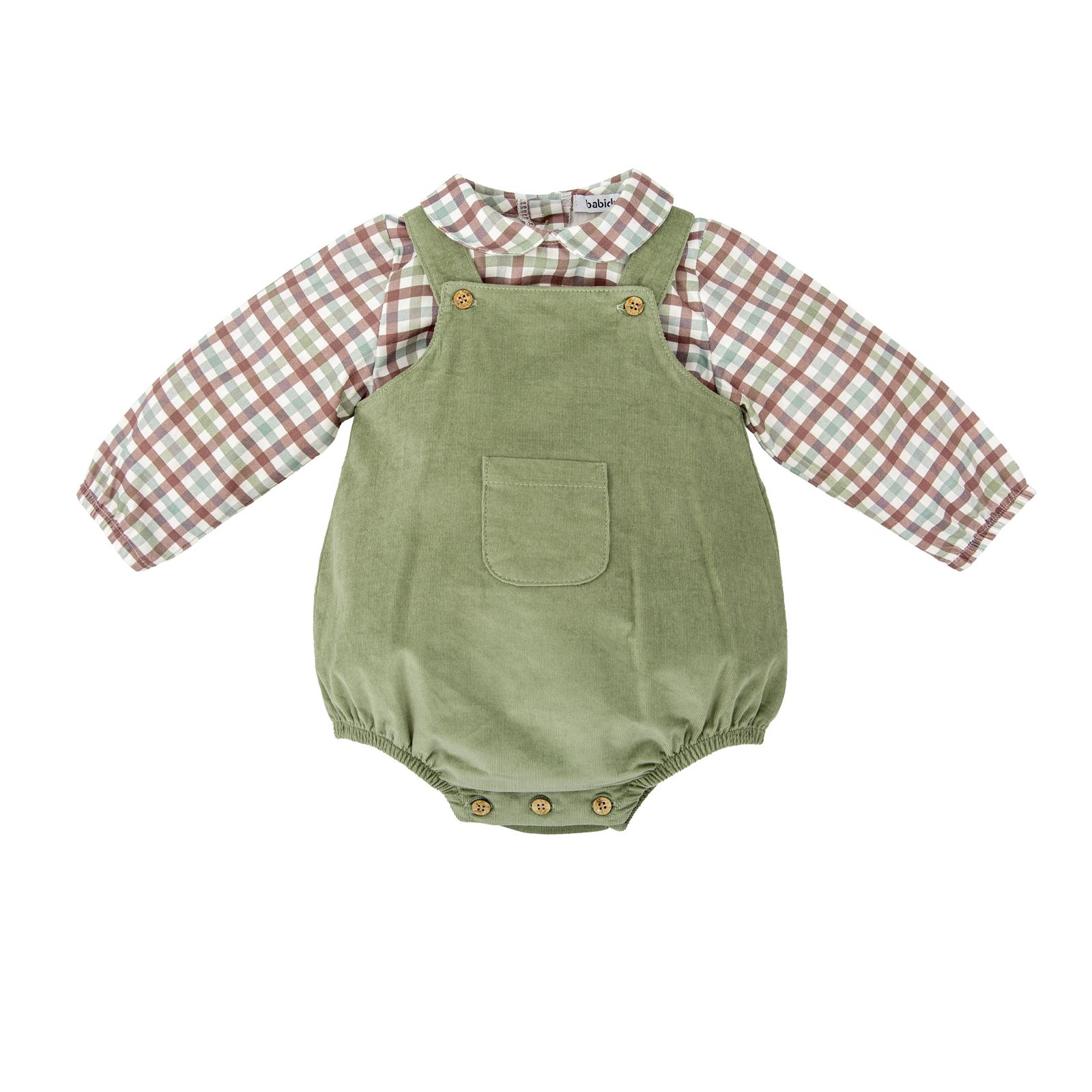 Peto verde con camisa - Imagen 1