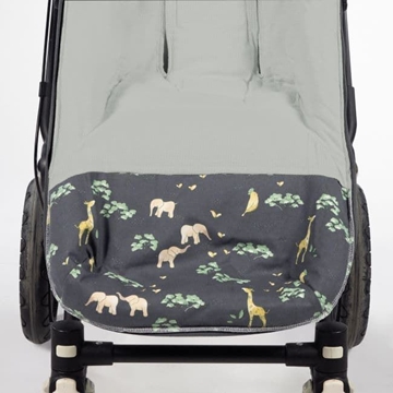 Saco Universal Animales Verde para sillas de paseo de bebés invierno